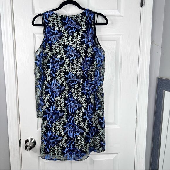 Sz 2 Sam Edelman Cold Shoulder Embroidered Mesh Dress $158 MSRP NWT - Picture 6 of 12